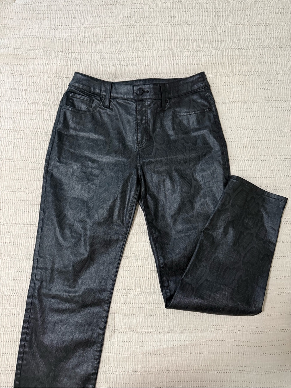 Women’s Black Faux Snakeskin Jeans